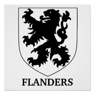 Poster Graphisme du Lion des Flandres Art