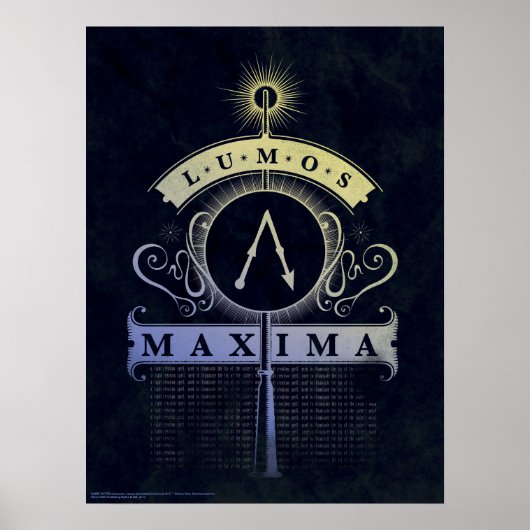 Poster Graphisme du sort Harry Potter | Lumos Maxima (Devant)