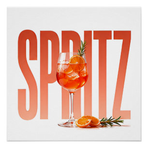 Poster Graphisme éditorial de cocktail de luxe Spritz
