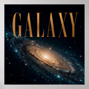 Poster Graphisme éditorial de luxe pour l'espace galactiq