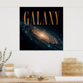Poster Graphisme éditorial de luxe pour l'espace galactiq (Cuisine)