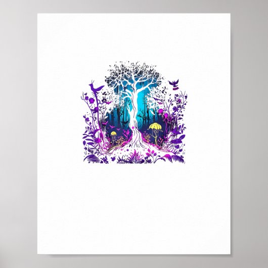 Poster Graphisme gothique emo fey Goblincore forestier (Devant)