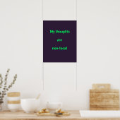 Poster Graphisme Quantique Turquoise Violet Profond (Cuisine)