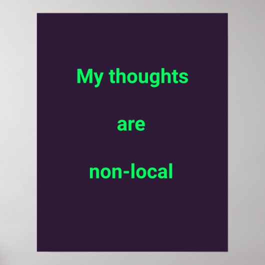 Poster Graphisme Quantique Turquoise Violet Profond (Devant)