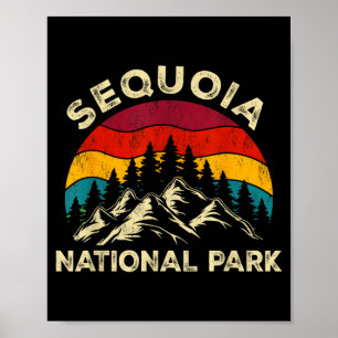 Poster Graphisme rétro vintage parc national de sequoia