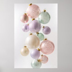 Poster Grappe d'ornements en cascade Rêve pastel
