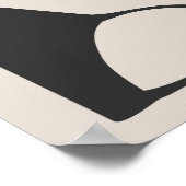 Poster Gras Abstrait Géométrique Noir et Blanc Imprimer (Coin)