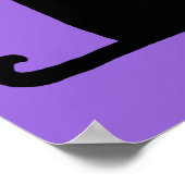 Poster Gras Chat Purple Print (personnalisable) (Coin)