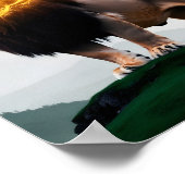 Poster Gras comme un lion Proverbes 28:1 (Coin)