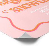 Poster Gras Frame Bow rose orange Fête des mariées (Coin)