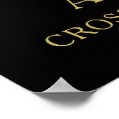 Poster GRAS GRAD Gold Confetti Script Couleur personnalis (Coin)