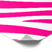 Poster Gras Gris rose Zebra (Coin)