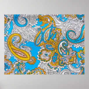 Poster Gras, grungy, islamique, psychédélique, coloré orn
