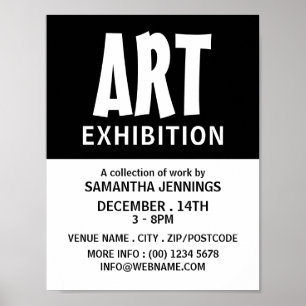 Poster Gras moderne, Artist Exposition Publicité