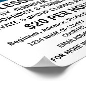 Poster Gras moderne, Clavier, Leçons de piano (Coin)