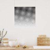 Poster Gras noir et blanc Moiré Motif Art dégradé (Cuisine)