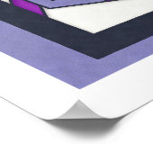 Poster Gras rose violet géométrique Abstrait industriel (Coin)