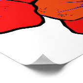 Poster Gras Rouge orange (Coin)