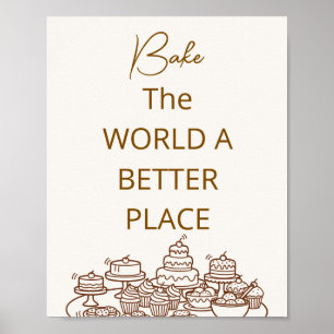 Poster Gras Sans Serif Affiche d'art mural propre cuisi