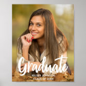 Poster Gras Script Graduate Photo Custom 2025 Graduation (Devant)