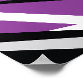 Poster Gras violet et noir Zigzag Résumé Conception (Coin)