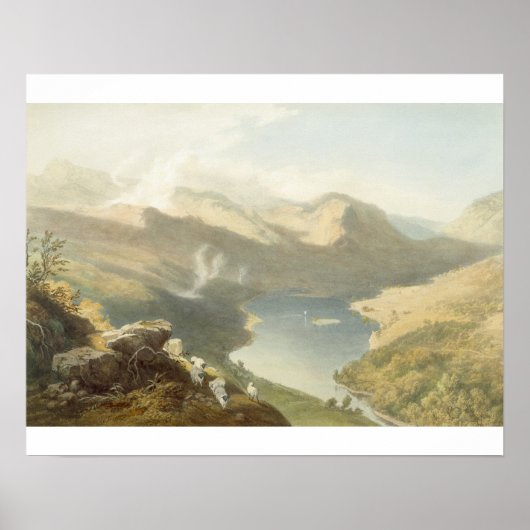 Poster Grasmere from Langdale Fell, from 'The English Lak (Devant)