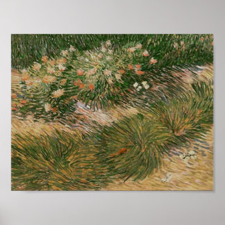 Poster Grass & Butterflies (F460) Van Gogh Art