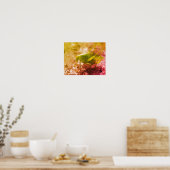 Poster Grasshopper Katydid Grunge Abstrait (Cuisine)