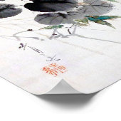Poster Grasshopper sur la feuille Kudzu, Watanabe Seitei (Coin)