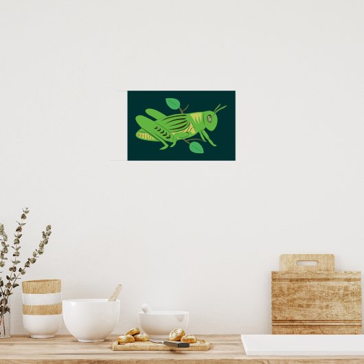 Poster Grasshopper vert (Cuisine)