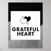 Poster Grateful Heart. Wall Art. (Devant)