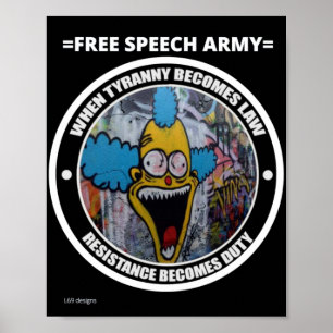 poster "GRATIS SPEECH ARMY 3"