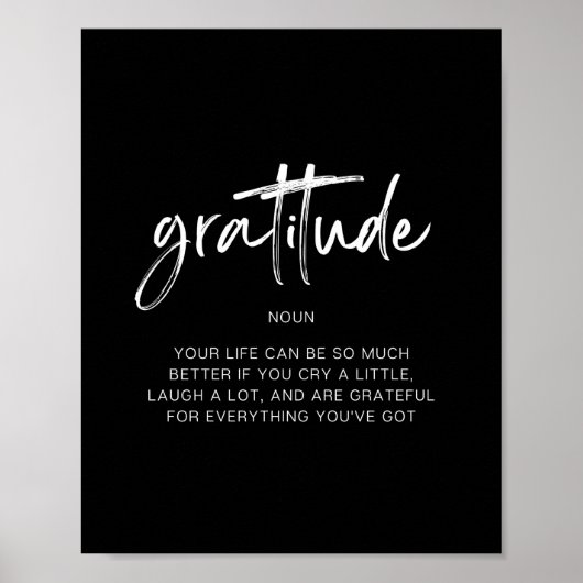 Poster Gratitude (Devant)