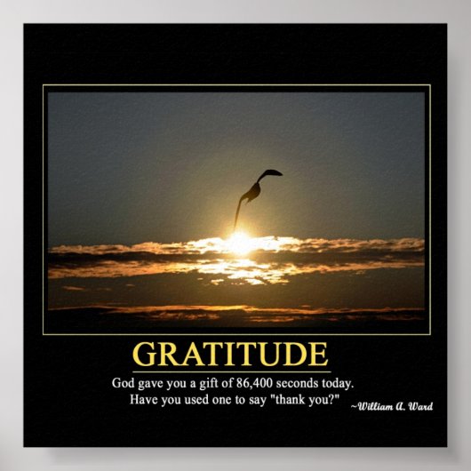 Poster Gratitude (Devant)