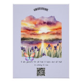 Poster Gratitude Affirmation positive (Devant)