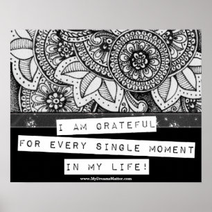 Poster Gratitude Appréciation Merci Lumière