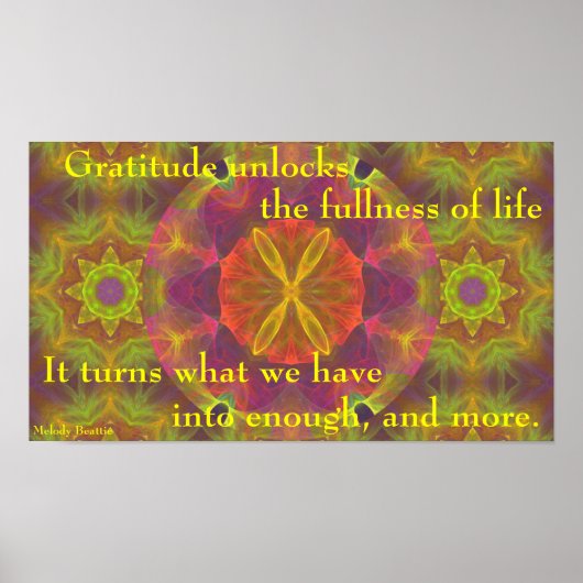 Poster "Gratitude ...Assez et plus" (Devant)