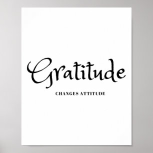 Poster Gratitude Changements Attitude Thanksgiving Fall S