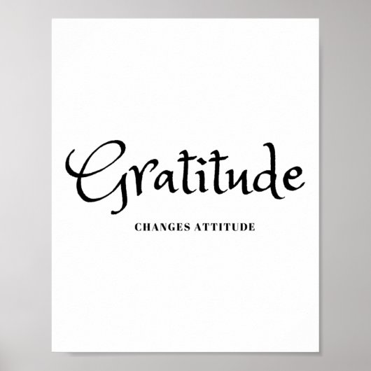Poster Gratitude Changements Attitude Thanksgiving Fall S (Devant)