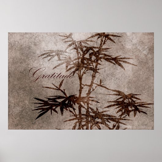 Poster Gratitude de Zen Bamboo (Devant)