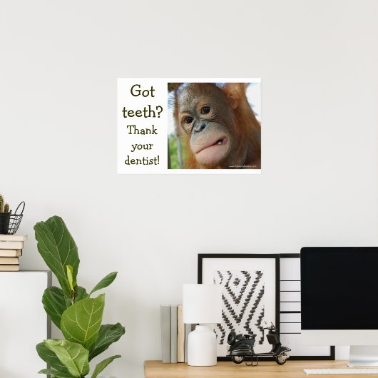 Poster Gratitude Drôle (Bureau à domicile)