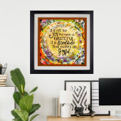 Poster Gratitude nous rend joyeux Citation Inspiritisme