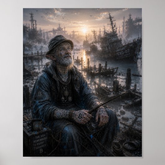 Poster Gratitude / Pêcheur / Un Havre Paisible (Devant)