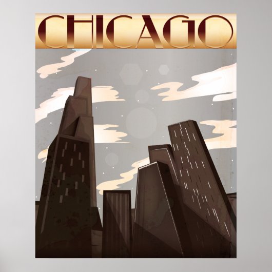 Poster Gratte-ciel de Chicago (Devant)