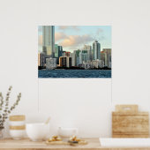 Poster gratte-ciel de Miami contre ciel dégagé (Cuisine)