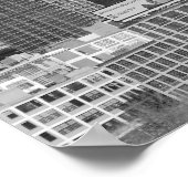 Poster gratte-ciel de Philly noir et blanc (Coin)