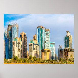 Poster gratte-ciel moderne de Dubaï Corniche