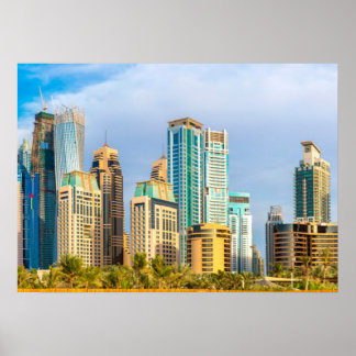 Poster gratte-ciel moderne de Dubaï Corniche