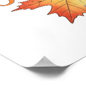 Poster Gratuit Citrouille & Feuilles d'automne (Coin)