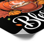 Poster Gratuit Merci Bienheureux Café Citrouille Chute qu (Coin)